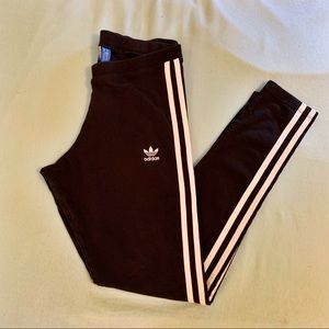 Women’s Adidas Black Three Stripe Leggings